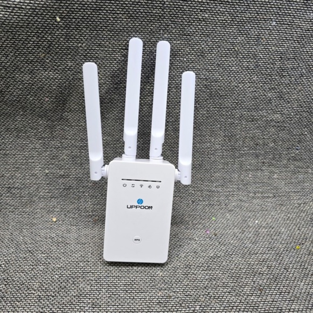 UPPOON WiFi Repeater 300M Signal Booster Range Extender White RPT-007-1 4‎ Ant